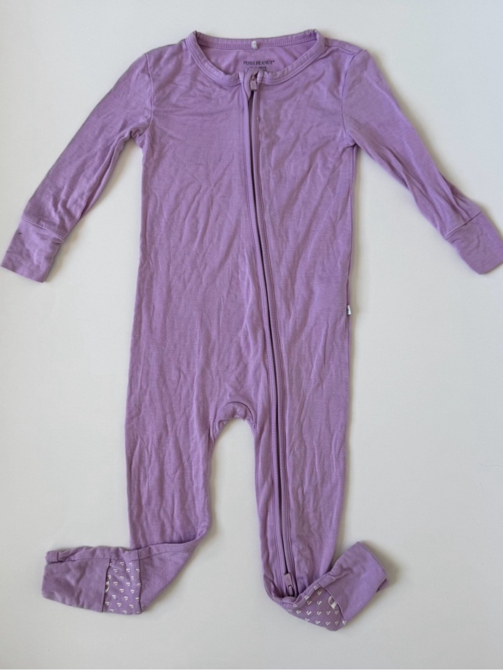 Posh Peanut - Lavender Purple Long-Sleeve Footed One-Piece Pajamas
